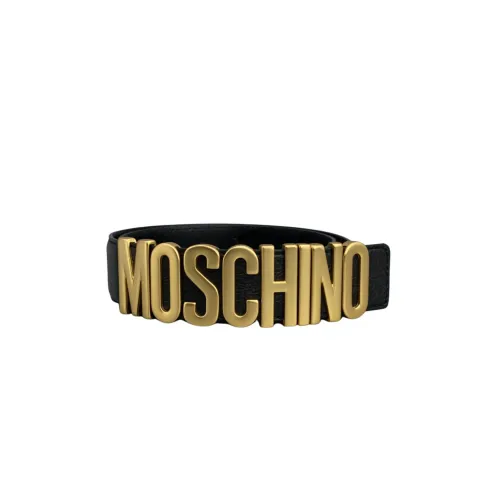 Moschino , Lettering Belt ,Black female, Sizes: