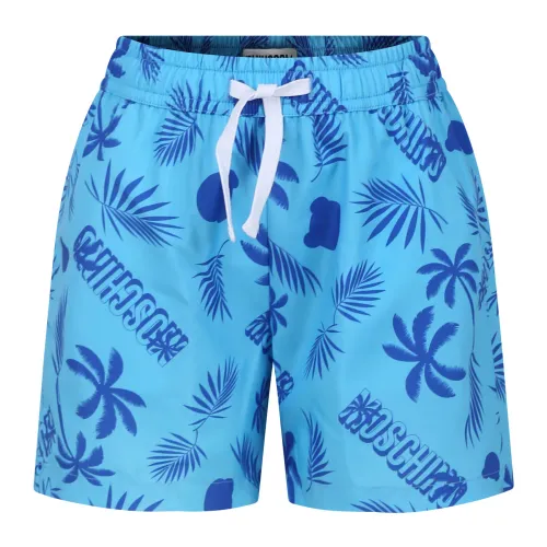 Moschino , Light Blue Tropical Swim Shorts ,Multicolor unisex, Sizes:
