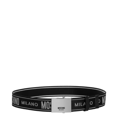 Moschino , Logo Belt ,Black male, Sizes: