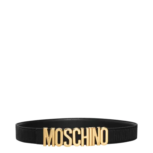 Moschino , Logo Belt ,Black male, Sizes: