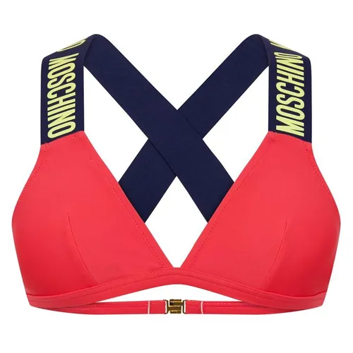MOSCHINO Logo Bikini Top - Red