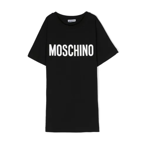 Moschino , Logo Black Dress ,Black female, Sizes: