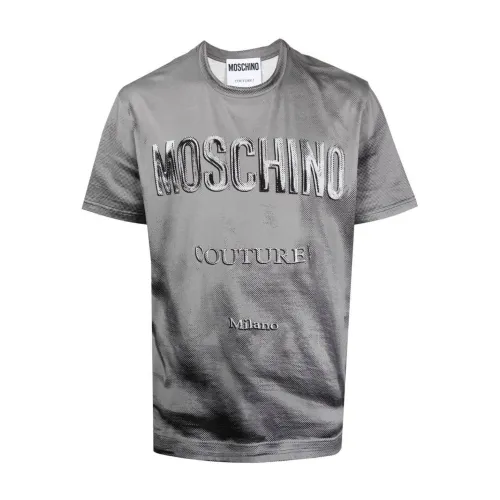 Moschino , Logo Print Cotton T-Shirt