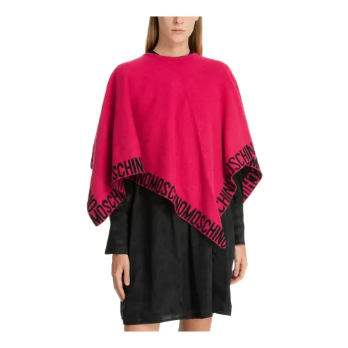 Moschino , Luxury Wool Blend Cape Jacket ,Pink female, Sizes: ONE