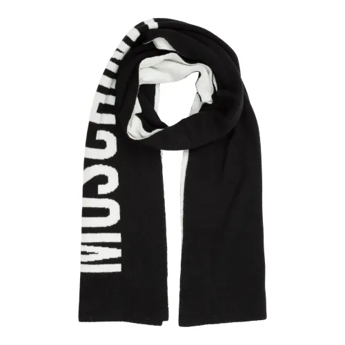 Moschino , Luxury Wool Scarf for Men ,Black male, Sizes: ONE