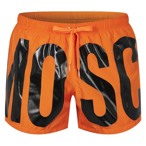 MOSCHINO Maxi Logo Swim Shorts - Orange