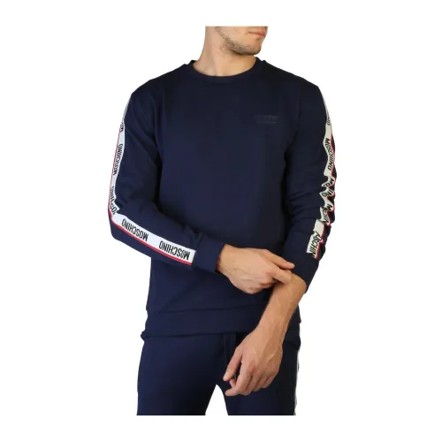 Moschino , Men Solid Colour Sweatshirt ,Blue male, Sizes: