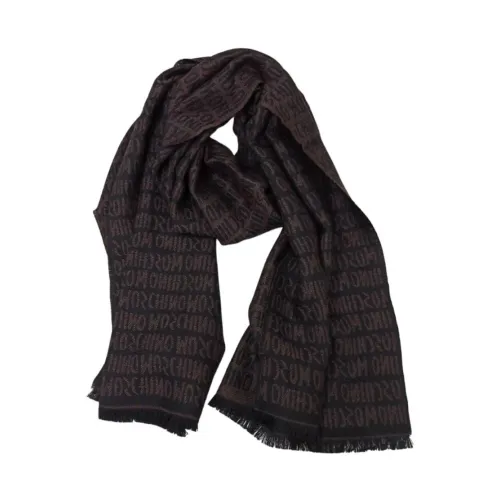 Moschino , Men`s Stylish Scarf ,Brown male, Sizes: ONE