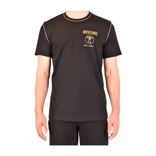 Moschino , Men`s Stylish T-Shirt ,Black male, Sizes: