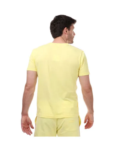 Moschino Mens Tape T-Shirt in Yellow Cotton