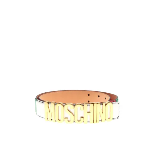 Moschino , Metallic Letter Belt - Multicolor Design ,Multicolor male, Sizes: