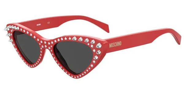 Moschino MOS006/S/STR C9A/IR Women's Sunglasses Red Size 52