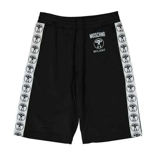 Moschino , Moschino Couture Contrasting Band Shorts ,Black male, Sizes: