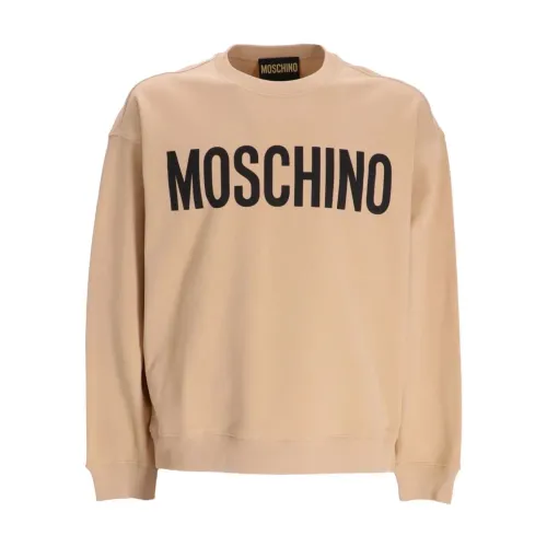 Moschino , Moschino Sweaters Beige ,Beige male, Sizes: