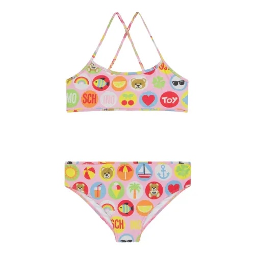 Moschino , MultiColour Metallic Two-Piece Kids Swimwear ,Multicolor female, Sizes: