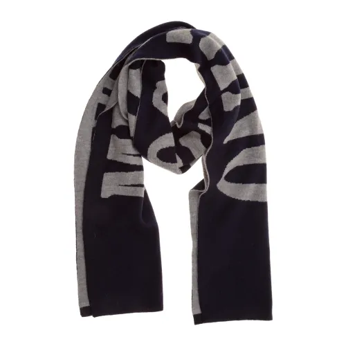 Moschino , Multicolour Wool Scarf ,Blue male, Sizes: ONE