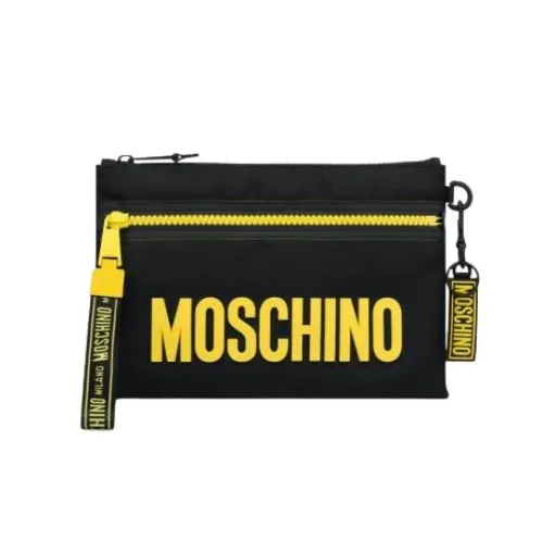 Moschino , Nylon Wallet/Card Holder ,Black male, Sizes: ONE SIZE