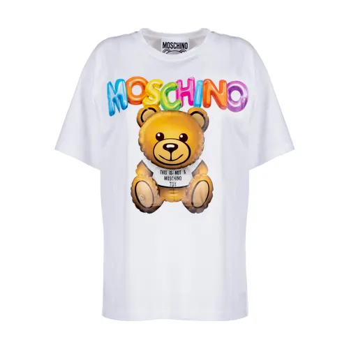 Moschino , Oversize Inflatable Teddy T-Shirt ,White female, Sizes: