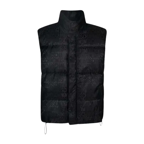 Moschino , Padded Logo Vest ,Black male, Sizes: