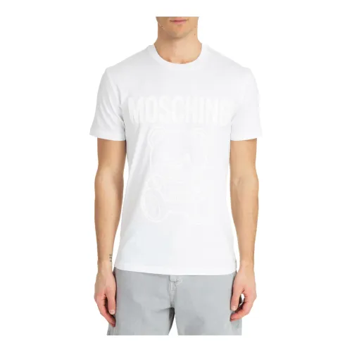 Moschino , Plain Logo Teddy Bear T-shirt ,White male, Sizes: