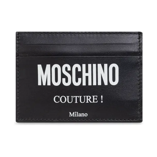 Moschino , Printed card holder ,Black female, Sizes: ONE SIZE