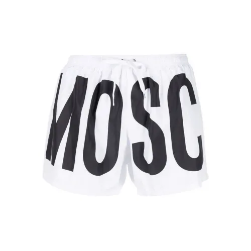 Moschino , Printed Swim Shorts in White ,White male, Sizes: