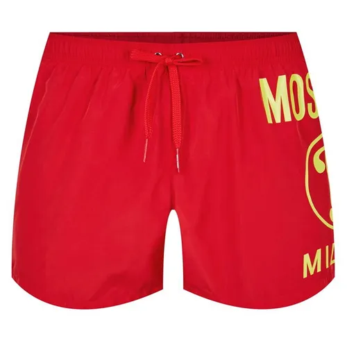 MOSCHINO Question Mark Swim Shorts - Red
