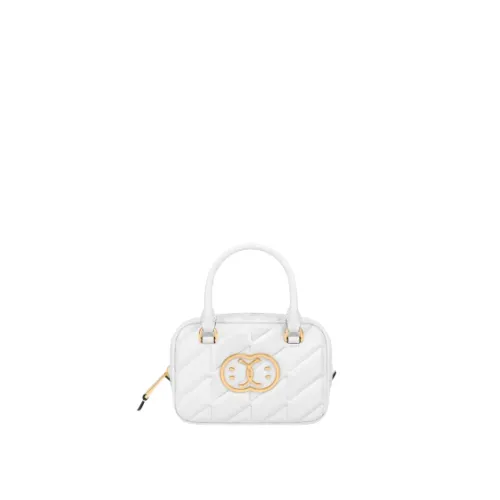 Moschino , Quilted Pink Leather Shoulder Bag Ss23 ,White female, Sizes: ONE SIZE
