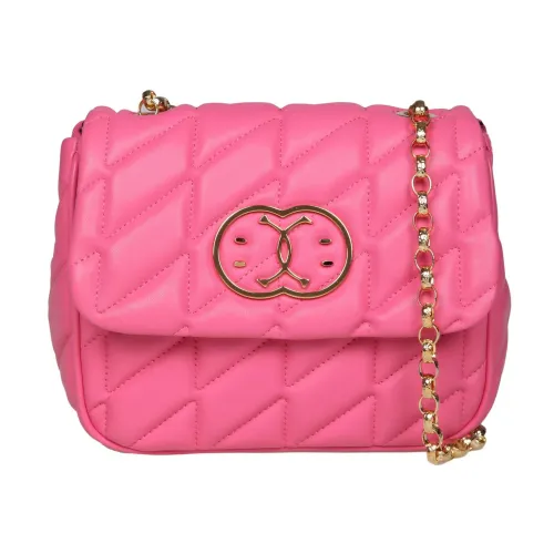 Moschino , Quilted Pink Smiley Shoulder Bag ,Pink female, Sizes: ONE SIZE