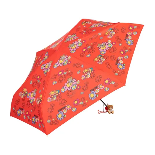 Moschino , Red Floral Umbrella with Toy Bear ,Red female, Sizes: ONE SIZE