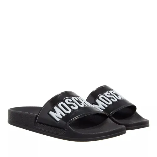 Moschino Sandals - Sabotd Pvc Nero Logo - black - Sandals for ladies