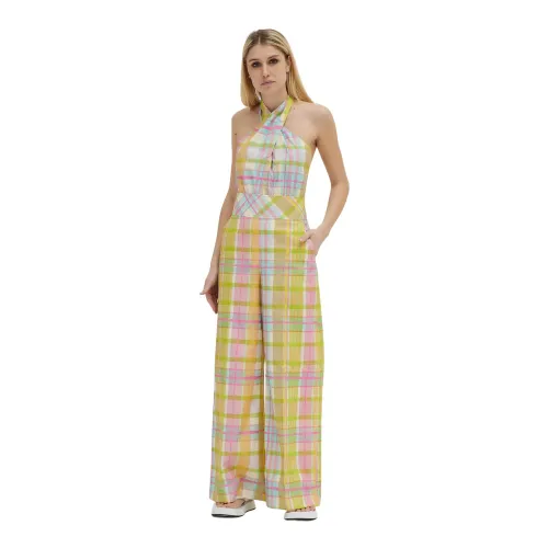 Moschino , Sleeveless Geometric Print Jumpsuit ,Multicolor female, Sizes: