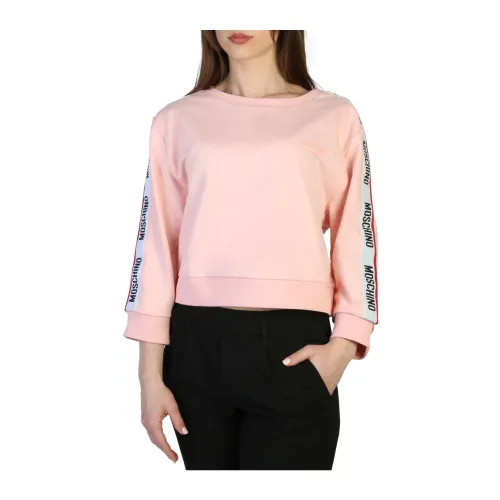 Moschino , Spring/Summer Womens Cotton Blend Sweatshirt ,Pink female, Sizes: