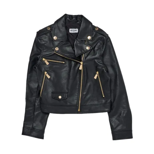 Moschino , Statement Leather Jackets ,Black female, Sizes: