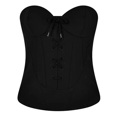 MOSCHINO Strapless Sweetheart Top - Black