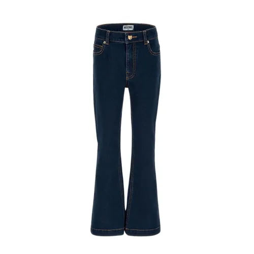 Moschino , Stretch Denim Dark Wash Girls Jeans ,Blue female, Sizes: