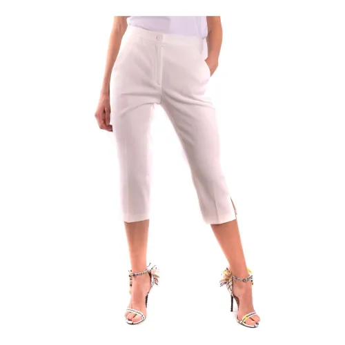 Moschino , Stylish Cropped Trousers for Women ,White female, Sizes: