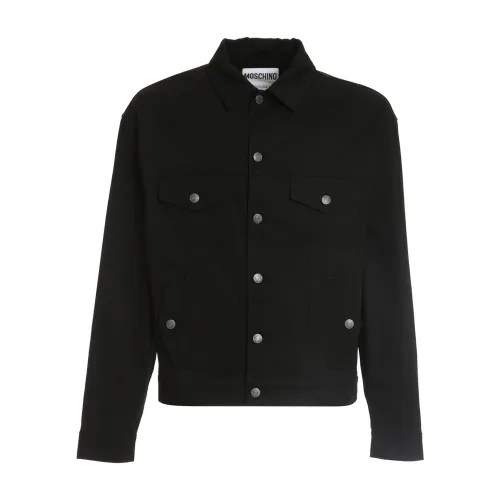 Moschino , Stylish Denim Jacket for Men ,Black male, Sizes: