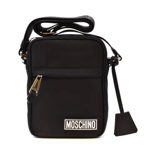 Moschino , Stylish Men`s Cross Body Bag ,Black male, Sizes: ONE SIZE