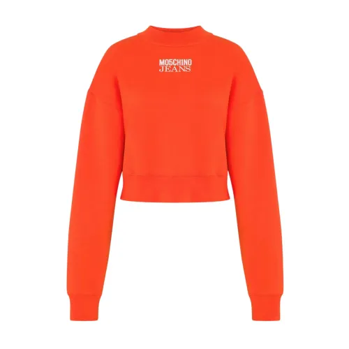 Moschino , Stylish Sweatshirt ,Orange female, Sizes: