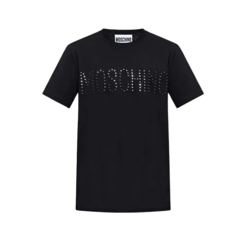 Moschino , Stylish T-shirts ,Black male, Sizes: