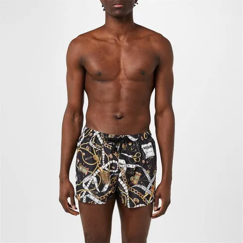 MOSCHINO Tailor Print Swim Shorts - Black