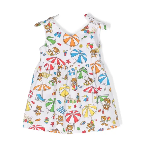 Moschino , Teddy Bear Motif Multicolored Dress ,Multicolor female, Sizes: