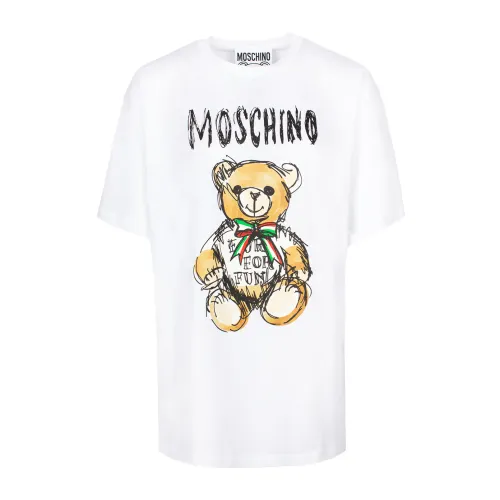 Moschino , Teddy Bear Print T-shirt ,White female, Sizes:
