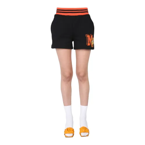 Moschino , Teddy Bear` Varsity Shorts ,Black female, Sizes: