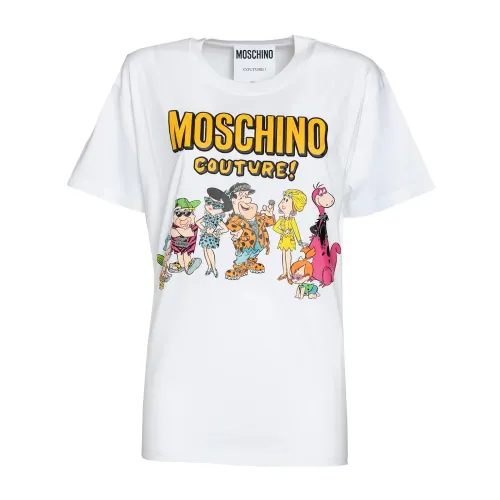 Moschino , The Flinstones Over Tshirt ,White female, Sizes: