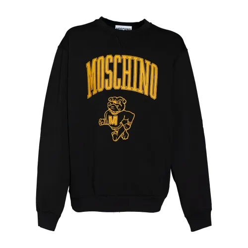 Moschino , Varsity Bulldog Sweatshirt ,Black male, Sizes: