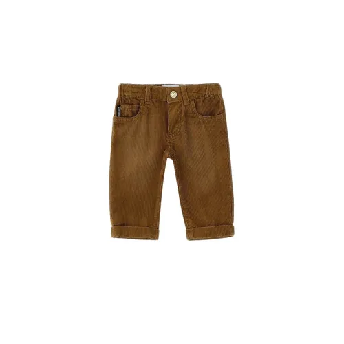 Moschino , Velvet Baby Pants ,Brown male, Sizes: