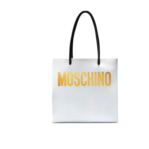 Moschino , White Logo Tote Bag ,White female, Sizes: ONE SIZE