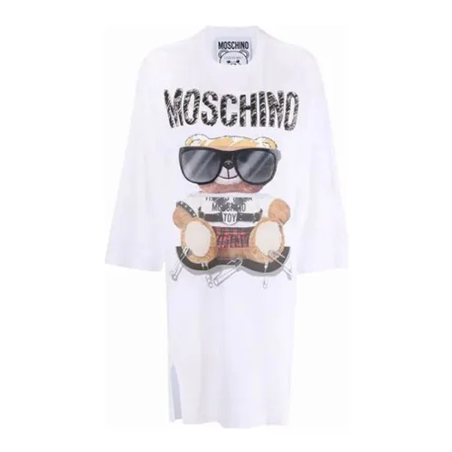 Moschino , White Teddy Bear Oversized Dress ,White female, Sizes: